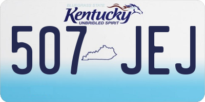 KY license plate 507JEJ