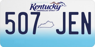 KY license plate 507JEN