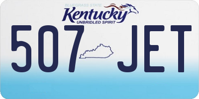 KY license plate 507JET