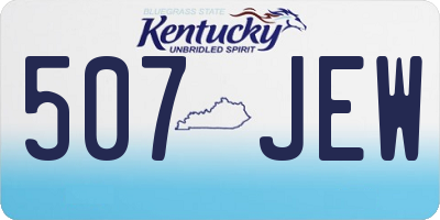 KY license plate 507JEW
