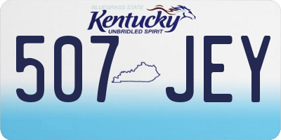 KY license plate 507JEY
