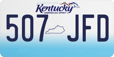KY license plate 507JFD