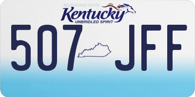 KY license plate 507JFF