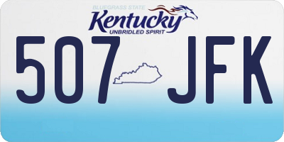 KY license plate 507JFK