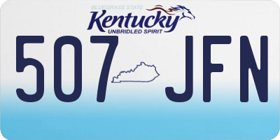 KY license plate 507JFN