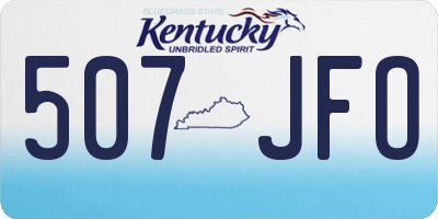 KY license plate 507JFO