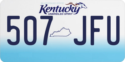 KY license plate 507JFU