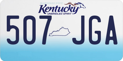 KY license plate 507JGA