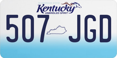 KY license plate 507JGD