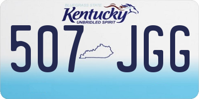 KY license plate 507JGG