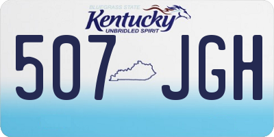 KY license plate 507JGH