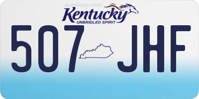 KY license plate 507JHF