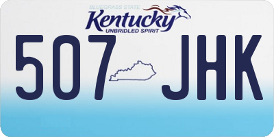 KY license plate 507JHK