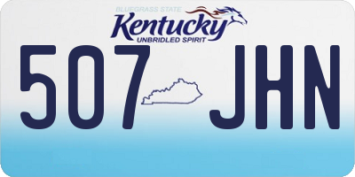 KY license plate 507JHN