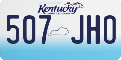 KY license plate 507JHO