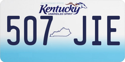 KY license plate 507JIE