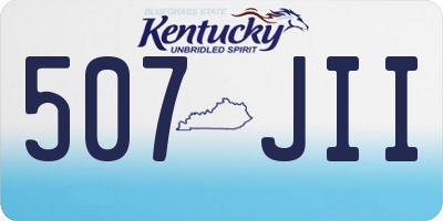 KY license plate 507JII