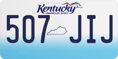 KY license plate 507JIJ