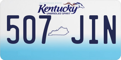 KY license plate 507JIN