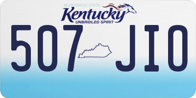 KY license plate 507JIO