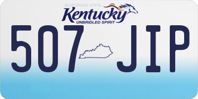 KY license plate 507JIP