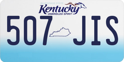 KY license plate 507JIS