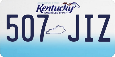 KY license plate 507JIZ