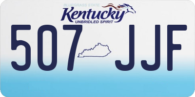 KY license plate 507JJF