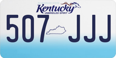 KY license plate 507JJJ