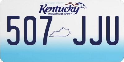 KY license plate 507JJU