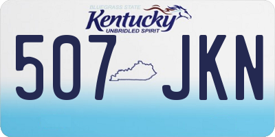 KY license plate 507JKN