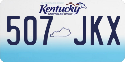 KY license plate 507JKX