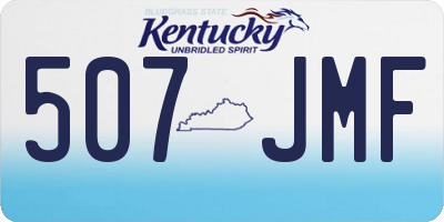 KY license plate 507JMF