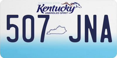 KY license plate 507JNA