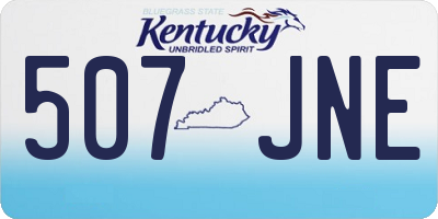 KY license plate 507JNE