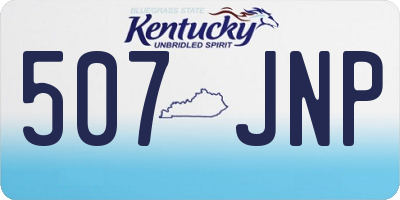 KY license plate 507JNP