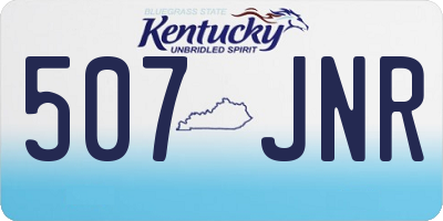 KY license plate 507JNR
