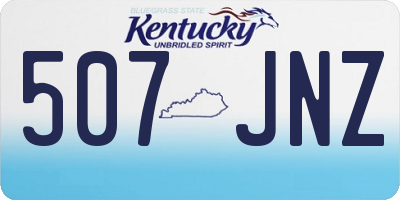 KY license plate 507JNZ