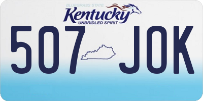KY license plate 507JOK