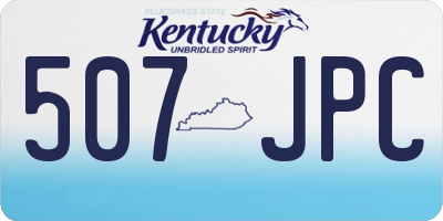 KY license plate 507JPC