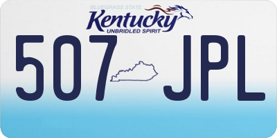 KY license plate 507JPL