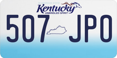 KY license plate 507JPO