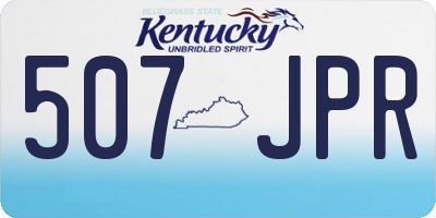 KY license plate 507JPR