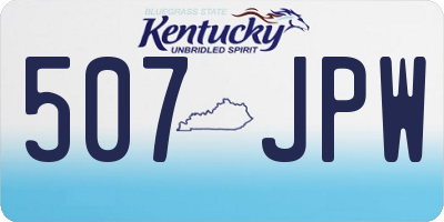 KY license plate 507JPW