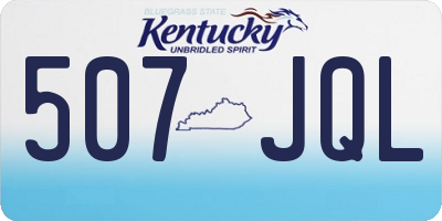 KY license plate 507JQL