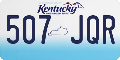 KY license plate 507JQR