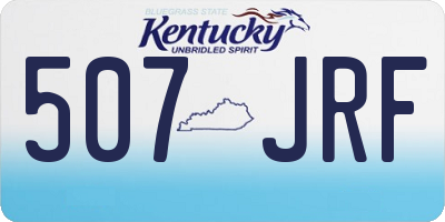 KY license plate 507JRF