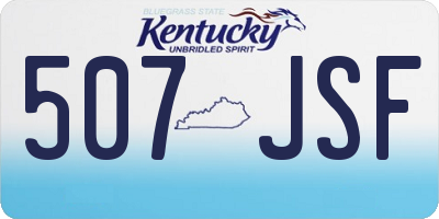 KY license plate 507JSF