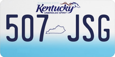 KY license plate 507JSG