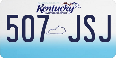 KY license plate 507JSJ